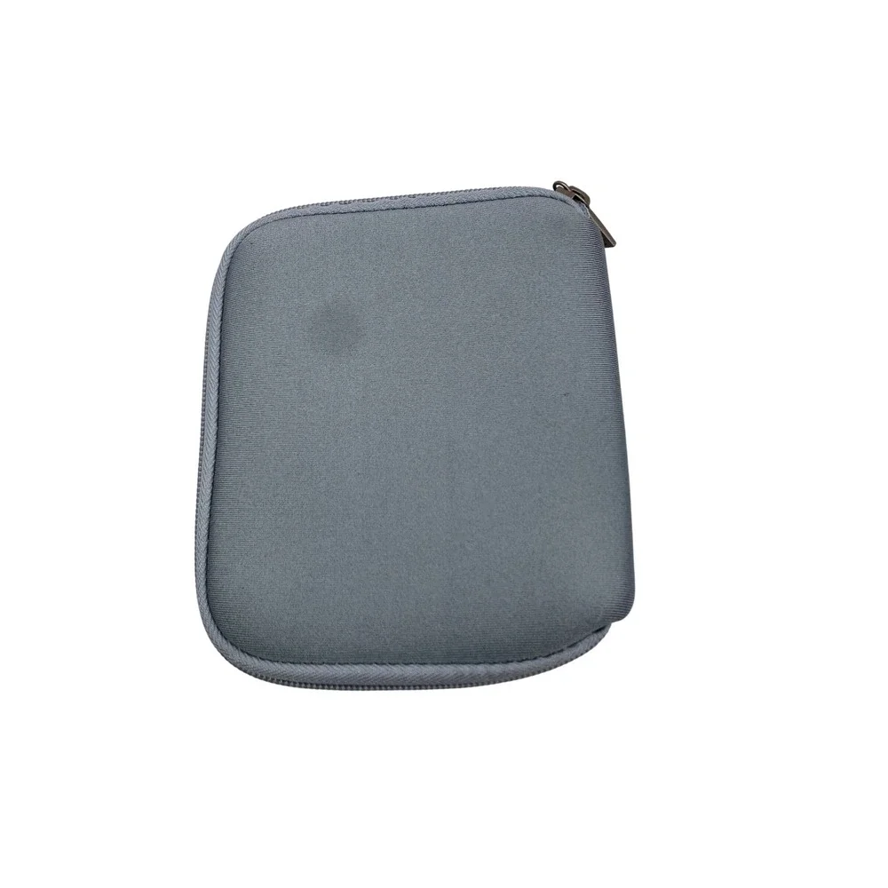 Mosiso Light Blue Padded‎ Tech Accessory Case Zippered Faux Fur Lining Neutral